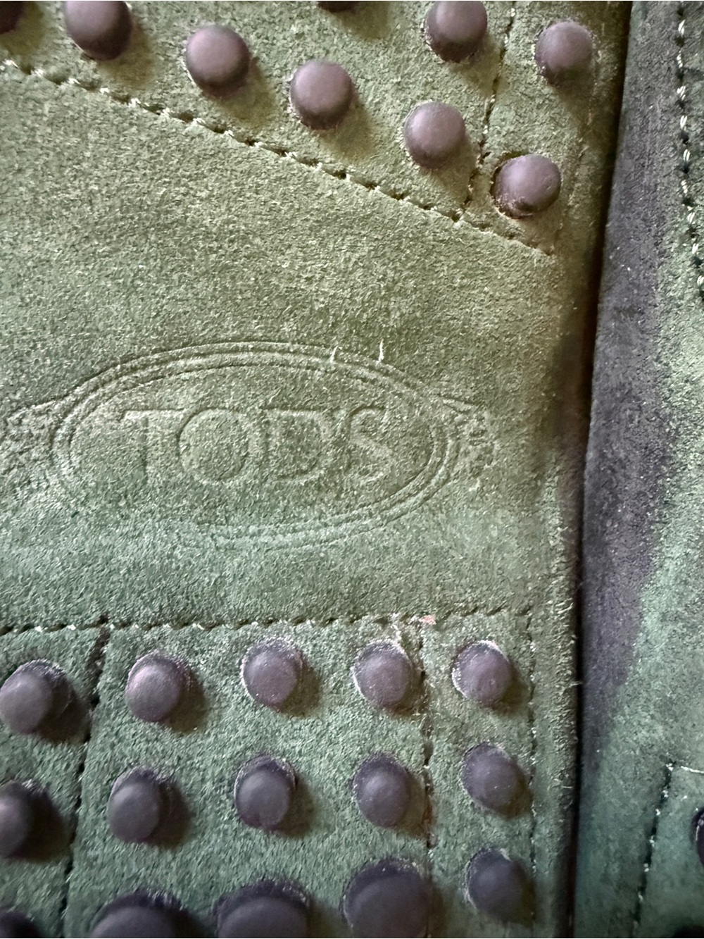 TOD’S Green Suede Comfy Driving Loafers 7.5 - Picture 4 of 16